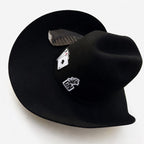 Chapéu Country Preto Premium – 100% Lã