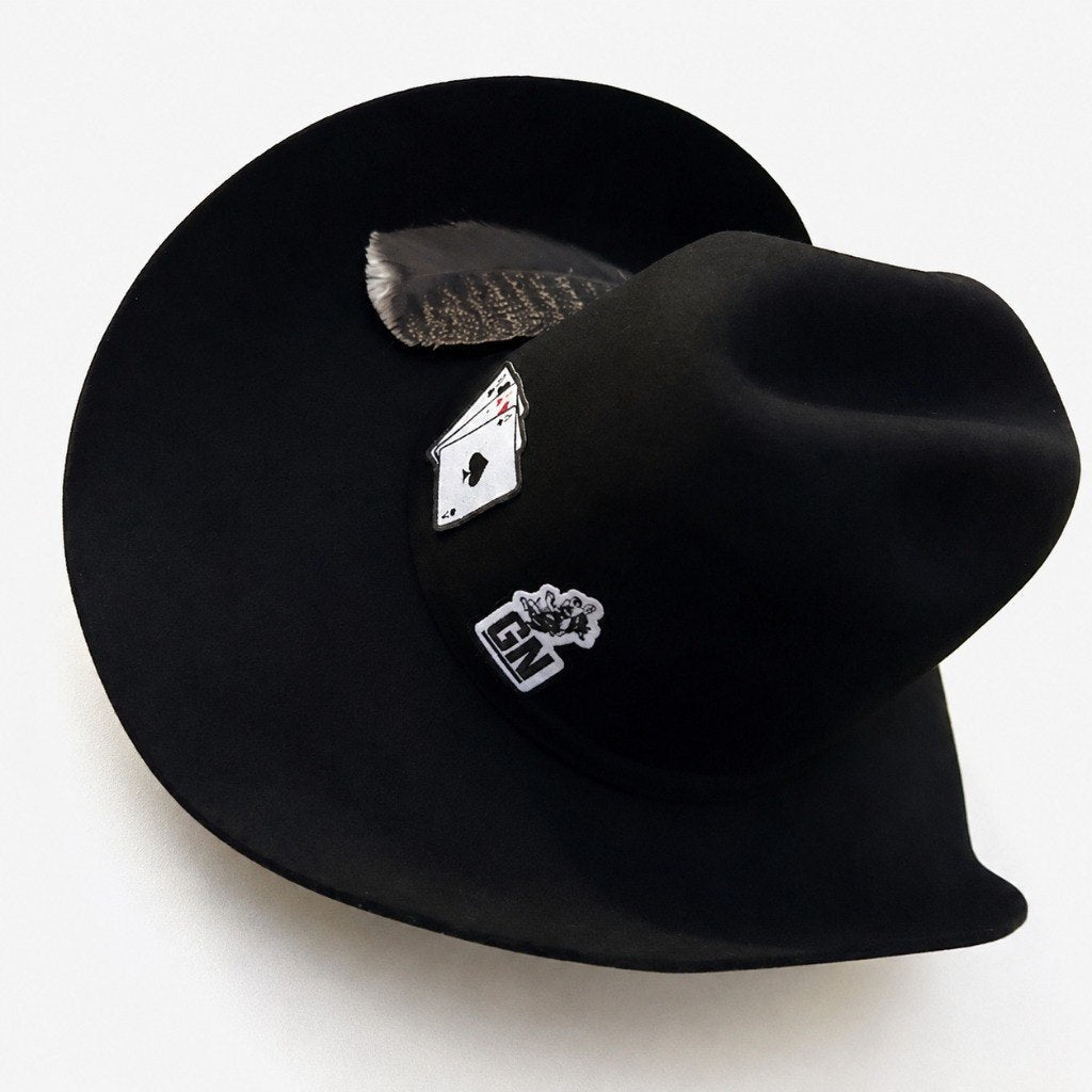 Chapéu Country Preto Premium – 100% Lã