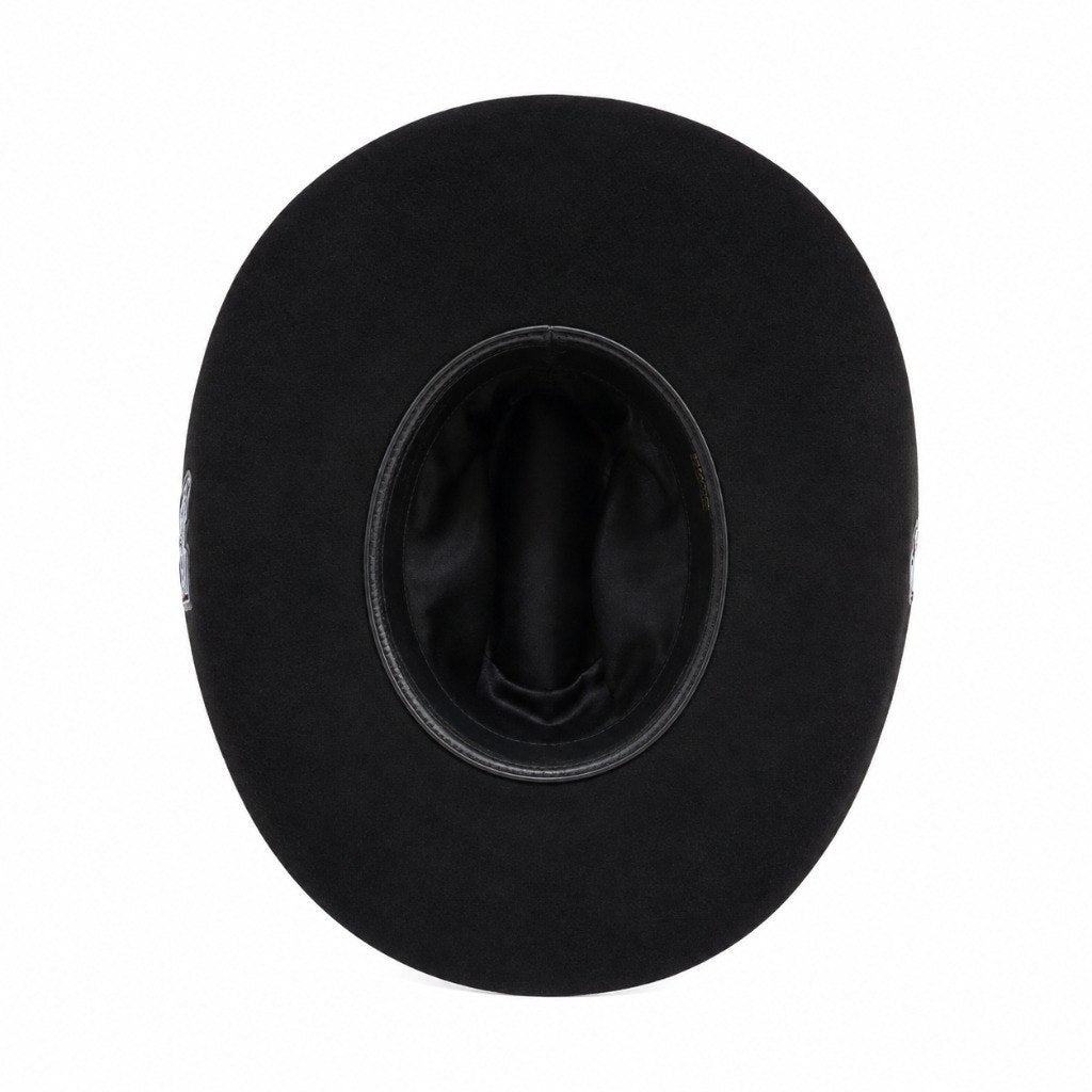Chapéu Country Preto Premium – 100% Lã