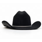 Chapéu Country Preto com Strass – Estilo Boideira e Rodeio