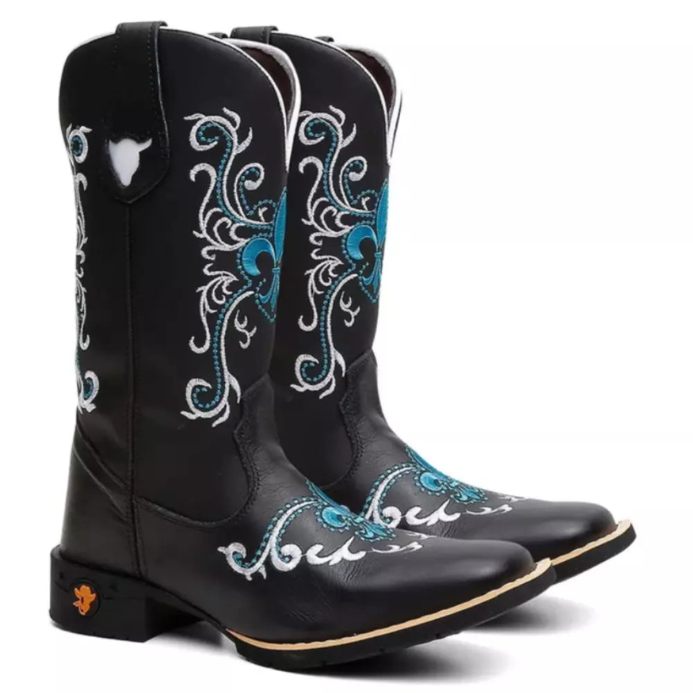 Bota Texana Feminina Orquídea Azul
