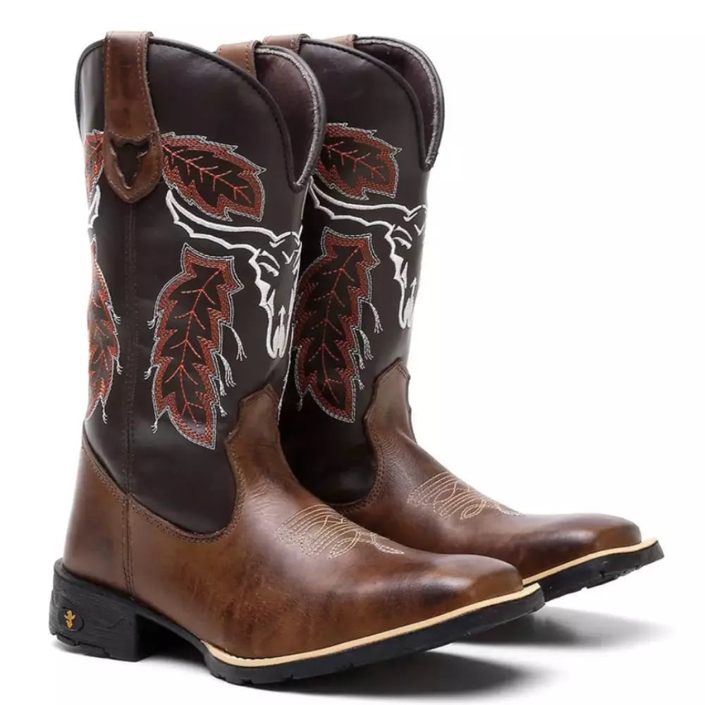 Bota Texana Masculina Cara de Boi