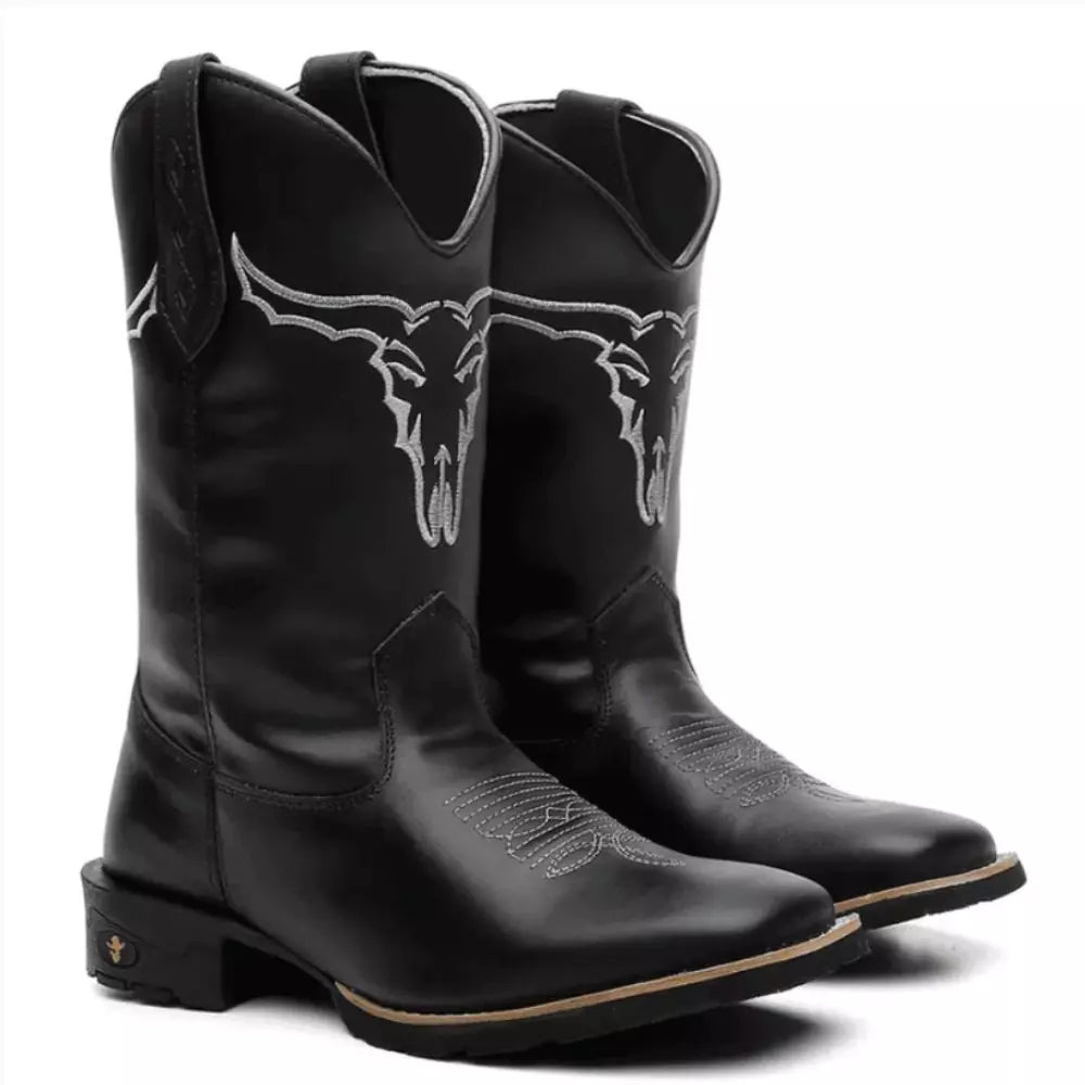 Bota Texana Masculina Boi da Cara Preta