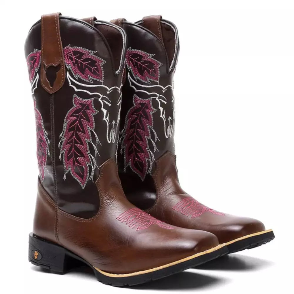 Bota Texana Feminina Cara de Boi