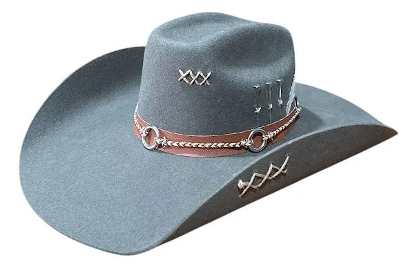 Chapéu 3 Cravos Americano Cinza